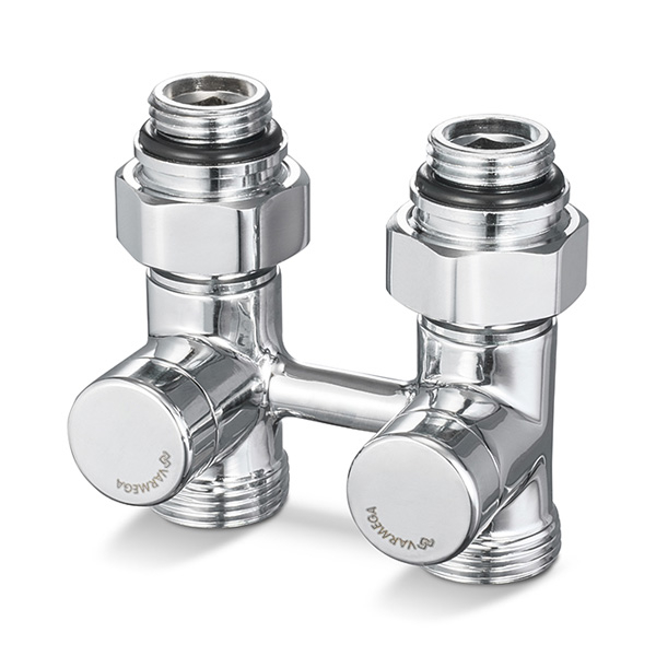 Узел нижнего подключения радиатора прямой Varmega VMDV21 1/2"×3/4"EK хром