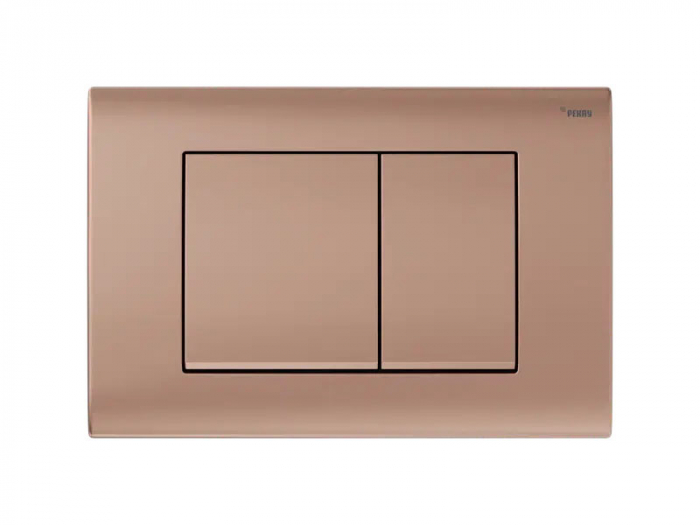 Панель смыва РЕХАУ NOVA QUAD 001 с прямоугольными клавишами, пластик, розовое золото, матовый
