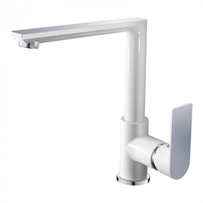 Смеситель для кухни Haiba HB70505-8 однорукояточный, белый/хром