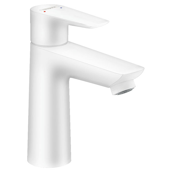 Смеситель для раковины Hansgrohe Talis E однорукояточный, 110, со сливным гарнитуром, матовый белый (71710700)