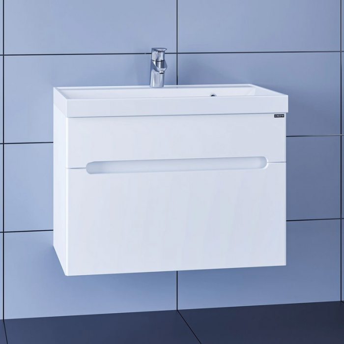 Тумба для раковины Санта Лондон-70 2 ящика подвесная (ум. Classic-70 литьевой мрамор) 224003л