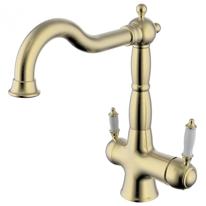 Смеситель для кухни LeMark VILLA LM4858B однорукояточный, с переключателем на фильтр, бронза