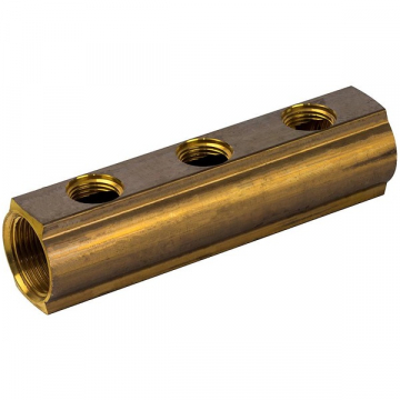 Коллектор распределительный Giacomini R551 1.1/2"-1"×09 латунь
