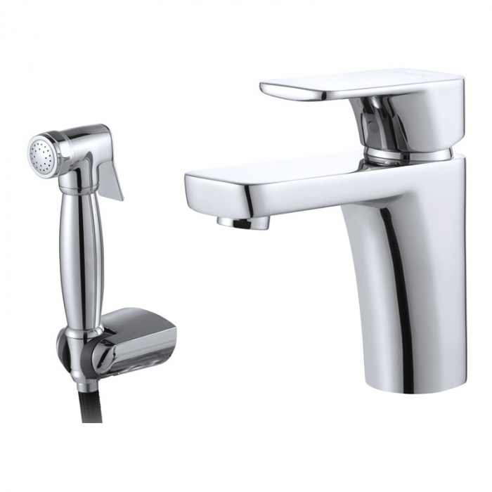 Смеситель для раковины D&amp;K Berlin.Freie однорукояточный, с гигиеническим душем DA1432601