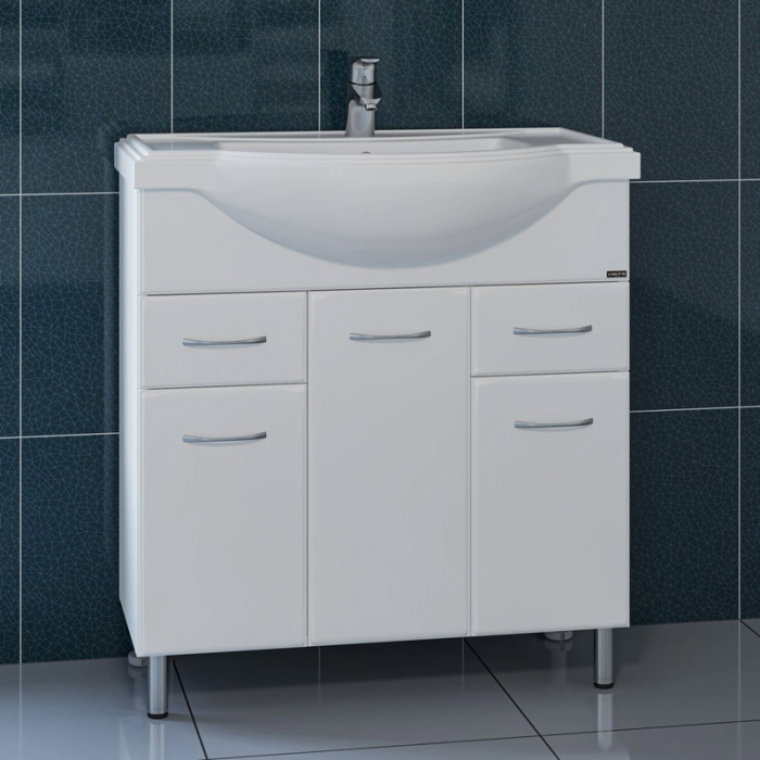 Тумба для раковины Санта Эльбрус-80 напольная (ум. Классик-80) 201115