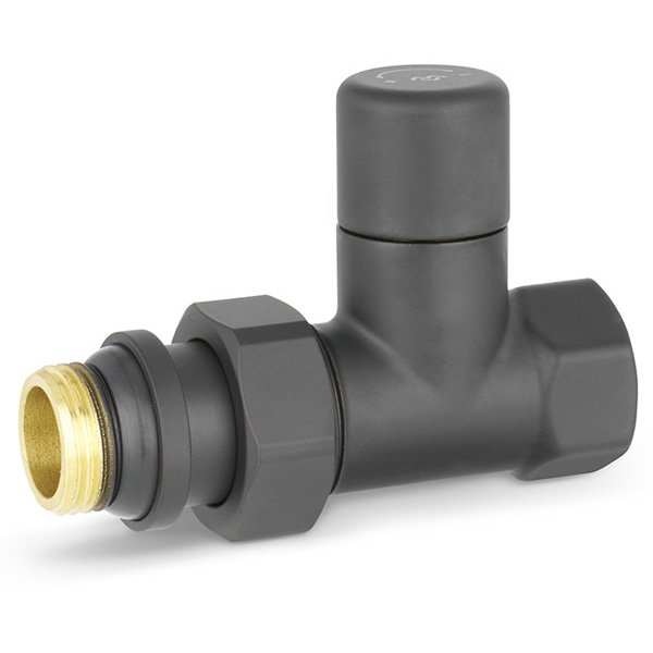 Клапан радиаторный регулирующий прямой Varmega VMDV02 DN15 (1/2") черный