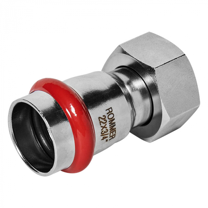 Муфта раструбная с накидной гайкой 22x3/4" Rommer