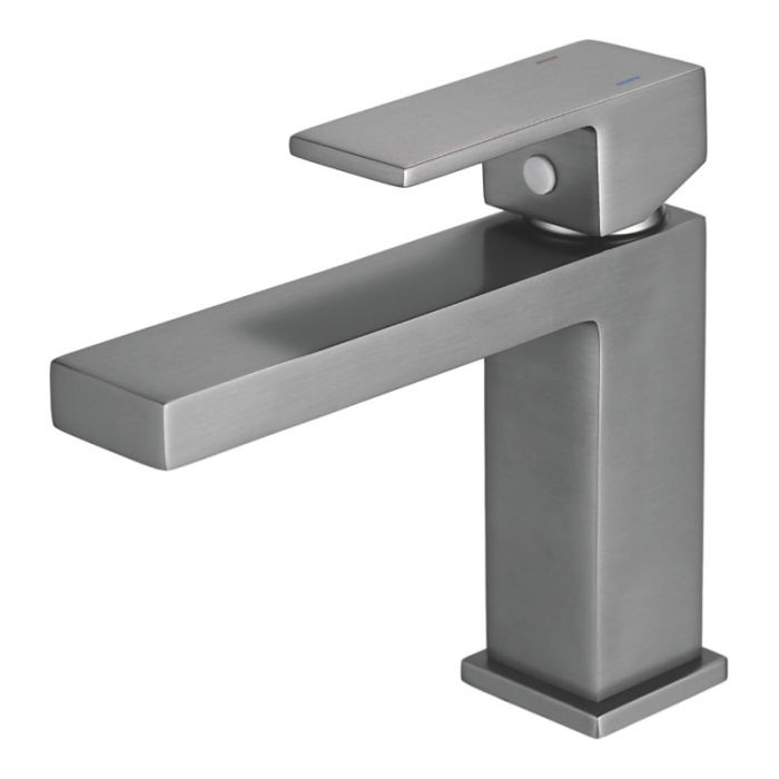 Смеситель для раковины BELZ B10672-3 однорукояточный, оружейная сталь