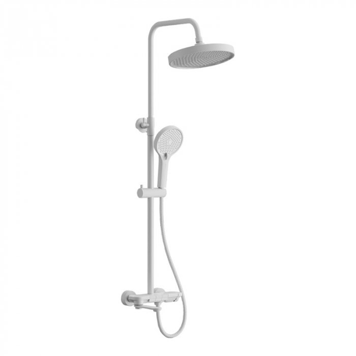 Душевая система BELZ B25713-8 с однорукояточным смесителем для ванны/душа, белый