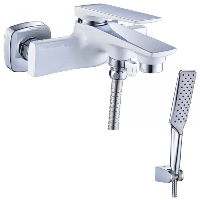 Смеситель для ванны LeMark ALLEGRO LM5914CW однорукояточный, хром/белый