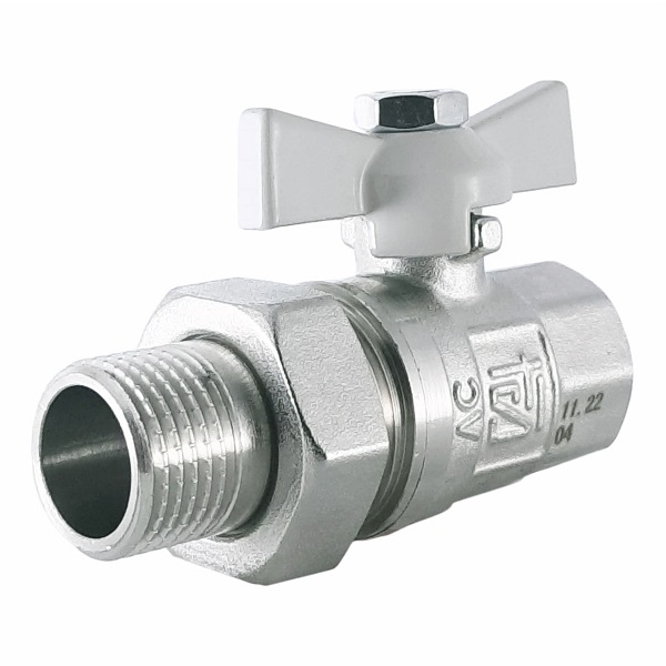 Кран шаровой с американкой STI DN25 (1") PN40 в-н баб. латунь