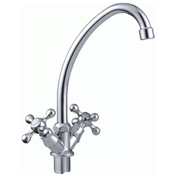 Смеситель для кухни Cron CN4008-2 двухрукояточный, хром