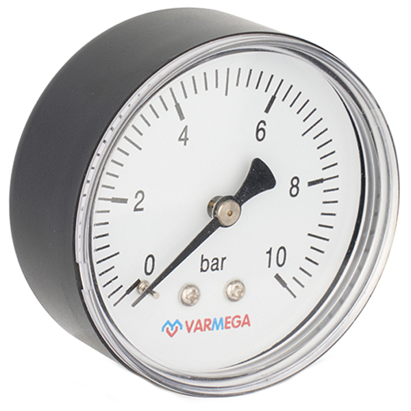 Манометр аксиальный Varmega D63 (0–10 бар) G1/4