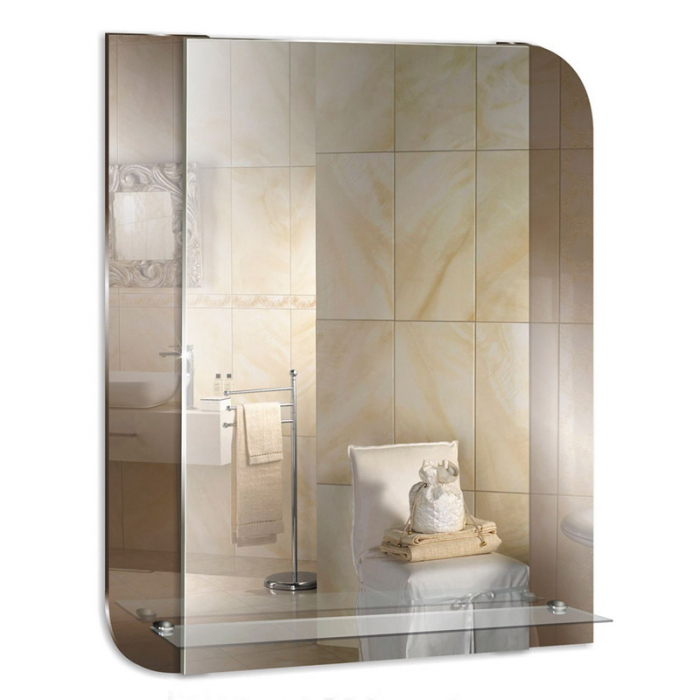 Зеркало MixLine Юнона 550×685 (ШВ) с полкой