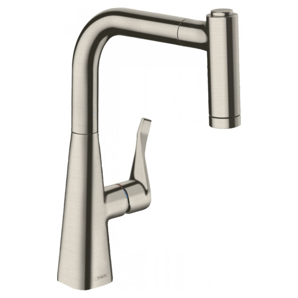 Смеситель для кухни Hansgrohe Metris M71 однорукояточный, сталь (73800800)