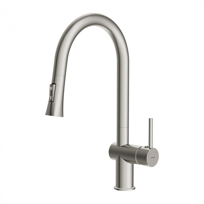 Смеситель для кухни Cersanit MELAR однорычажный с выдвижным изливом сатин