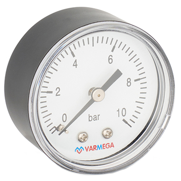 Манометр аксиальный Varmega D50 (0–10 бар) G1/4