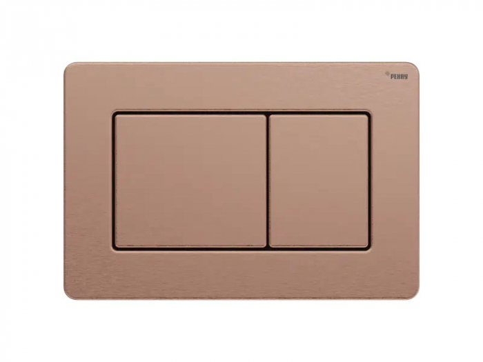 Панель смыва РЕХАУ NOVA QUAD STEEL с прямоугольными клавишами, нержавеющая сталь, брашированное розовое золото, матовый