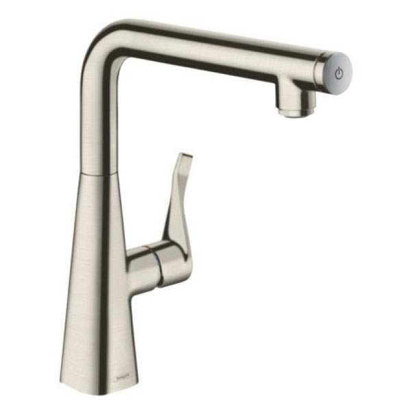 Смеситель для кухни Hansgrohe Metris Select M71 порционно-нажимной, сталь (14847800)