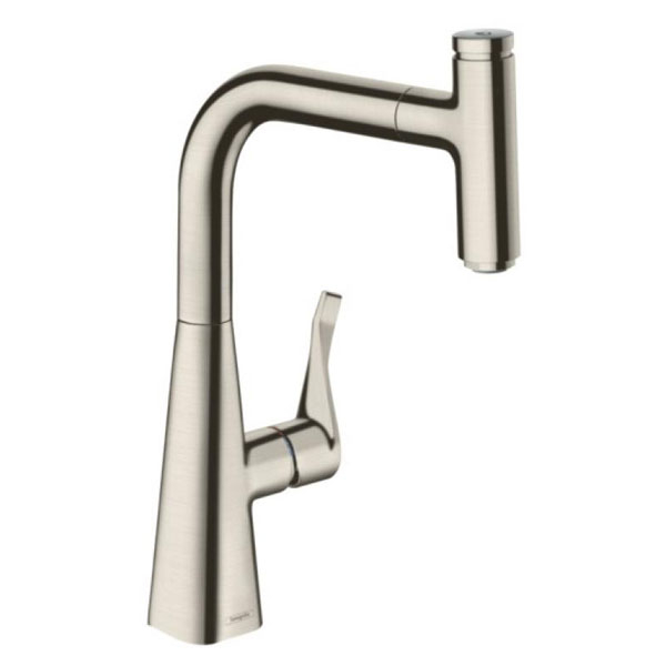 Смеситель для кухни Hansgrohe Metris Select M71 однорукояточный, сталь (14857800)