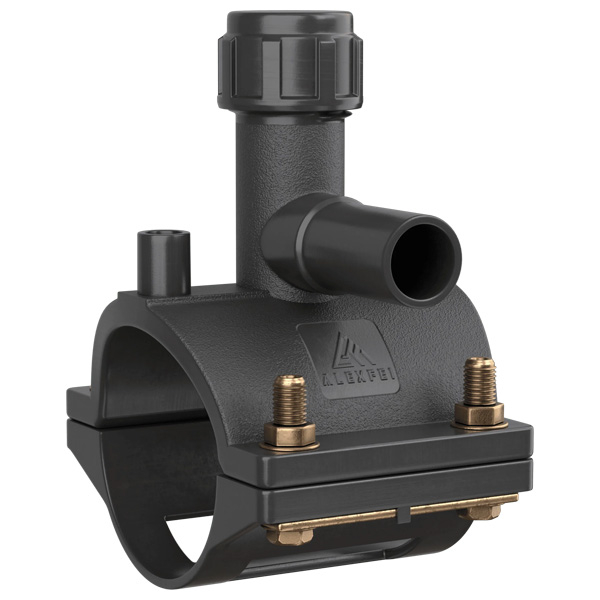 Седловой отвод электросварной с фрезой PE100 SDR11 200-020 AF