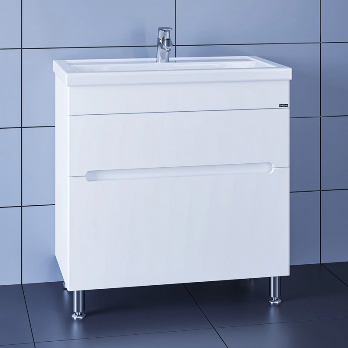 Тумба для раковины Санта Лондон-80 2 ящика напольная (ум. Фостер-80) 224007л