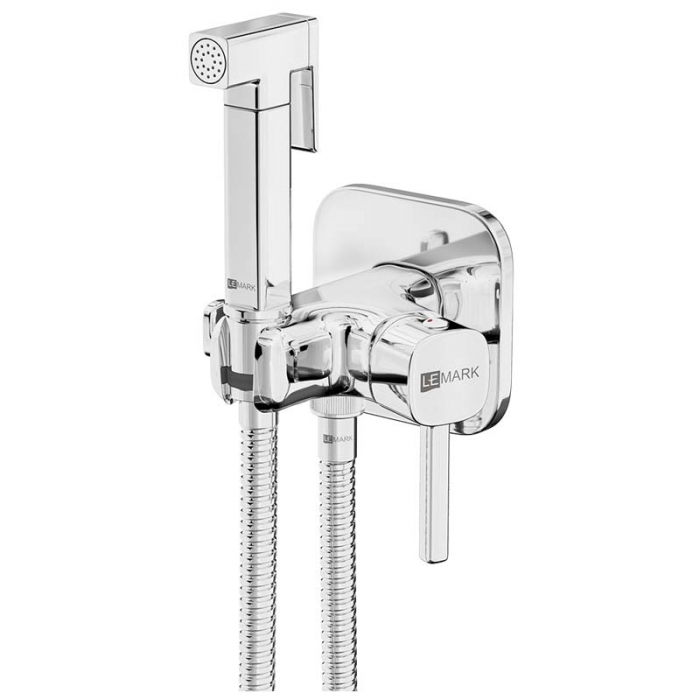 Смеситель для гигиенического душа LeMark SOLO LM7173C однорукояточный, встраиваемый в стену, хром