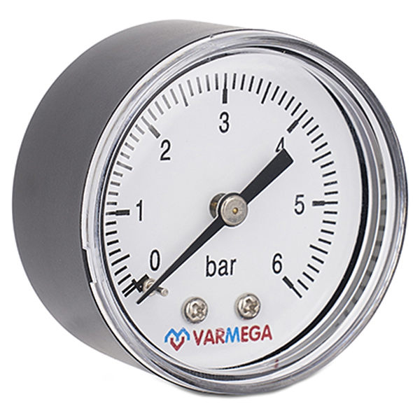 Манометр аксиальный Varmega D50 (0– 6 бар) G1/4