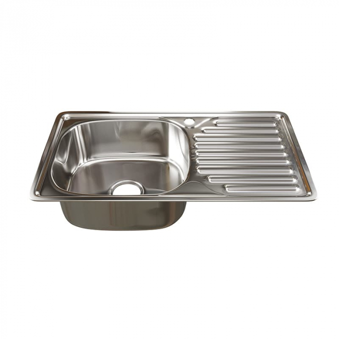 Мойка кухонная MixLine 420×760/160-0,6 L врезная, нержавеющая сталь