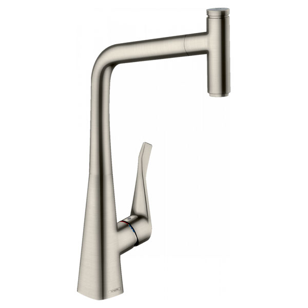 Смеситель для кухни Hansgrohe Metris Select M71 однорукояточный, сталь (73803800)