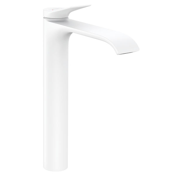 Смеситель для раковины Hansgrohe Vivenis однорукояточный, 250, без сливного гарнитура, матовый белый (75042700)