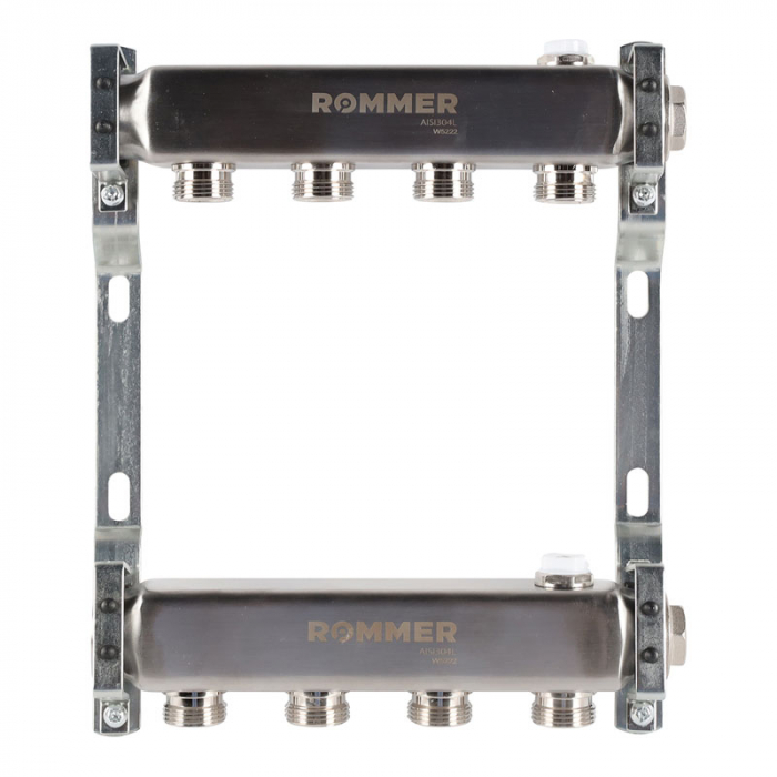 Коллекторная группа Rommer RMS-4401-000004 1"-3/4"EK×04 для радиаторной разводки