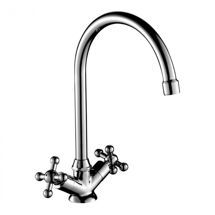 Смеситель для кухни Rossinka G02-72 двухрукояточный