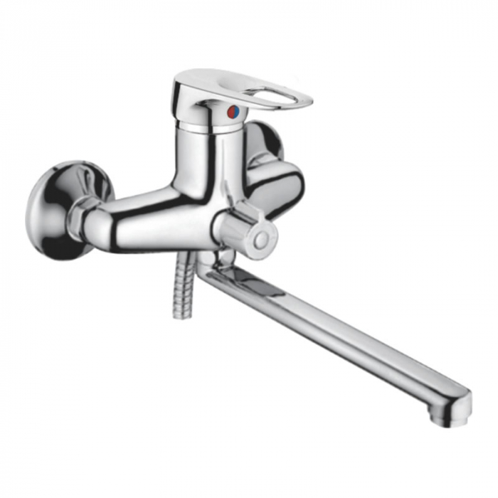 Смеситель для ванны Haiba HB2204 однорукояточный, длинный излив, хром