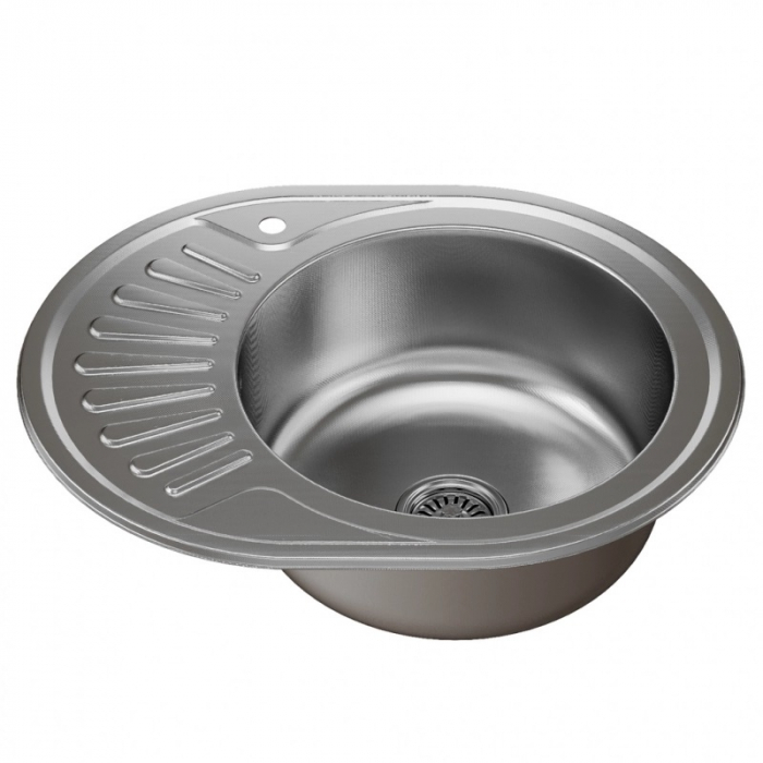 Мойка кухонная врезная MixLine 570x450/180-0,8 R нержавеющая сталь, декор