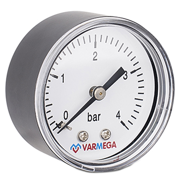 Манометр аксиальный Varmega D50 (0– 4 бар) G1/4