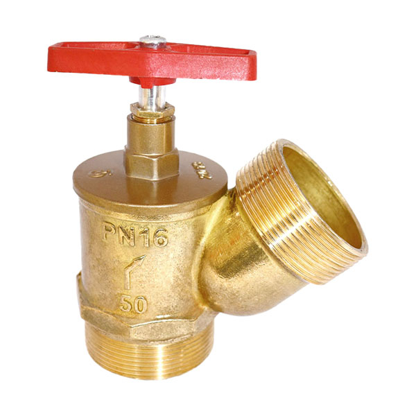 Клапан пожарного крана латунный ПК50 ц-ц угловой 125°