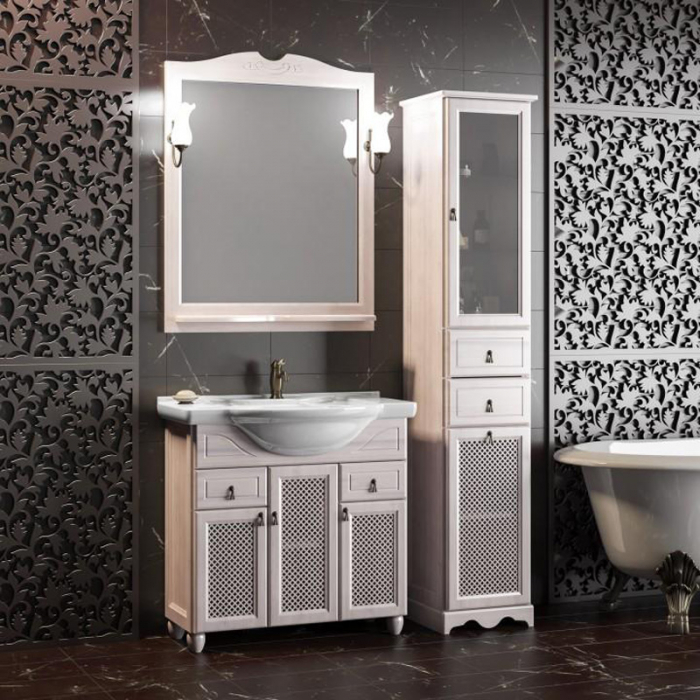 Комплект мебели для ванной комнаты Opadiris ТИБЕТ 80, беленый бук