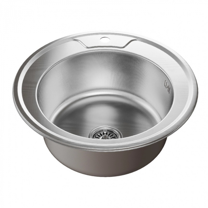 Мойка кухонная врезная MixLine 490/180-0,8 нержавеющая сталь, декор