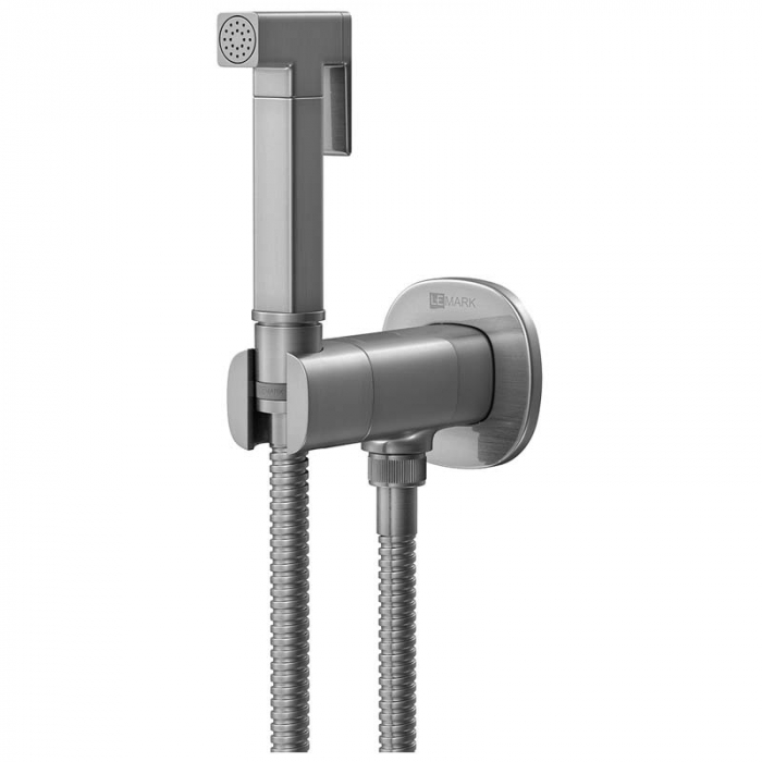 Смеситель для гигиенического душа LeMark SOLO LM7172GM порционно-нажимной, встраиваемый в стену, графит