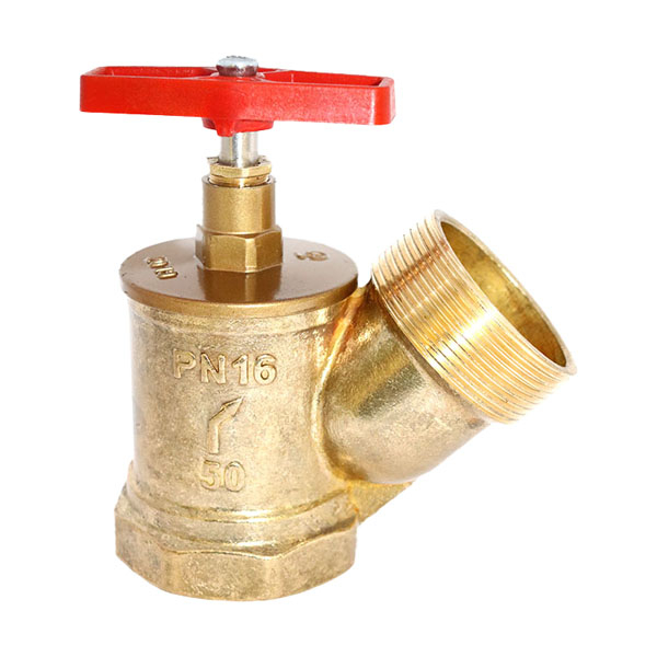 Клапан пожарного крана латунный ПК65 м-ц угловой 125°