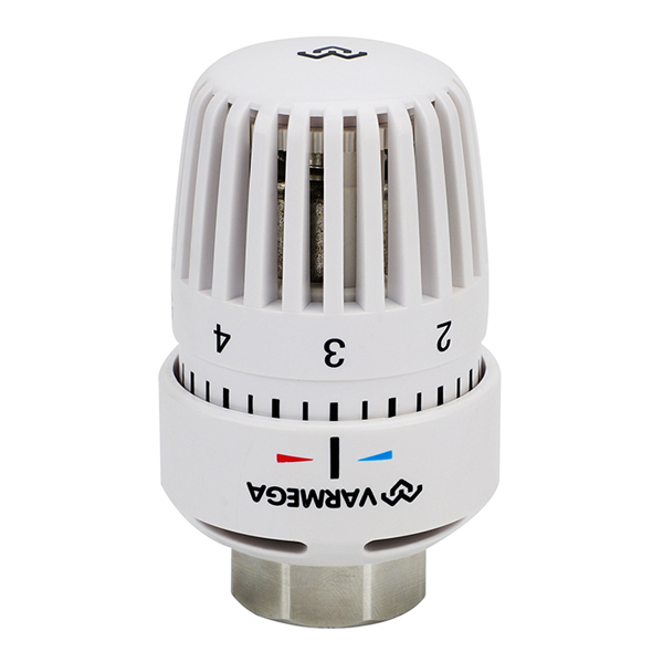 Термостатическая головка Varmega VM11001 М30×1,5 (6...28 °C) жидкостная, белая