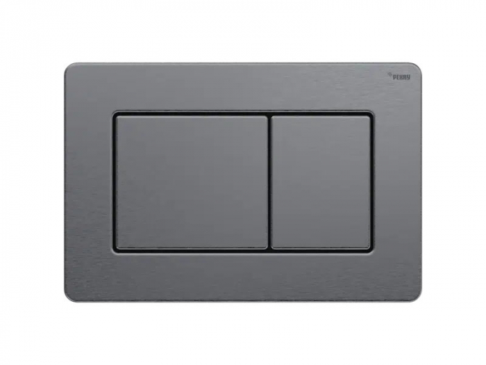 Панель смыва РЕХАУ NOVA QUAD STEEL с прямоугольными клавишами, нержавеющая сталь, брашированный графитовый, матовый