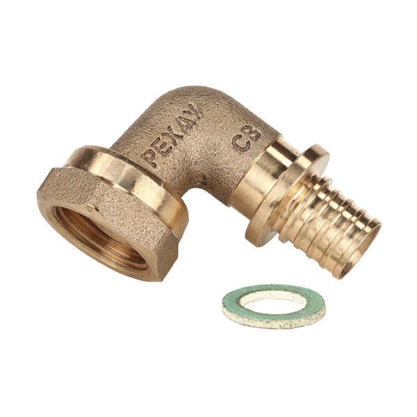 Угольник-переходник с накидной гайкой 20-G 1/2 RX+ Рехау