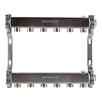 Коллекторная группа Rommer RMS-4401-000006 1"-3/4"EK×06 для радиаторной разводки