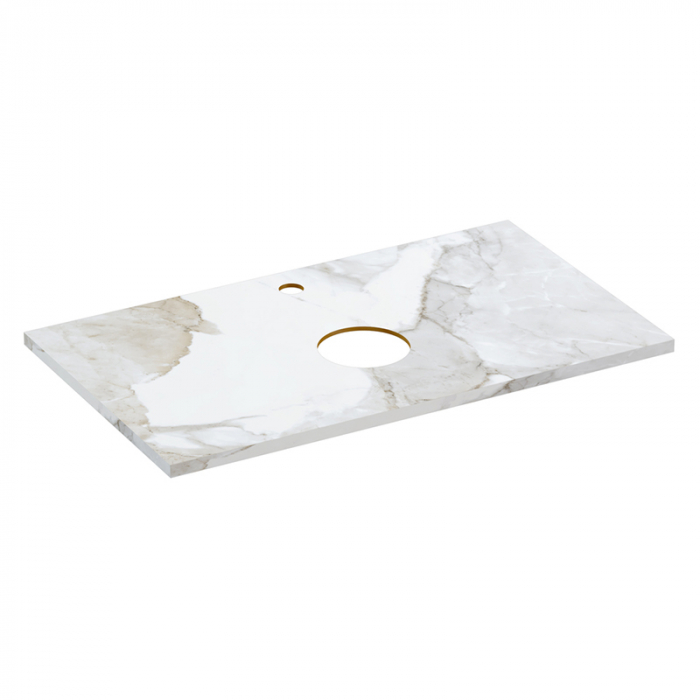 Столешница Cersanit STONE из керамогранита Life 80x45x2 белый сатиновый