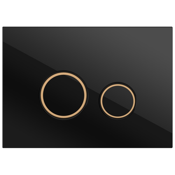 Кнопка смыва для инсталляции Cersanit TWINS для LINK PRO/VECTOR/LINK/HI-TEC стекло черный