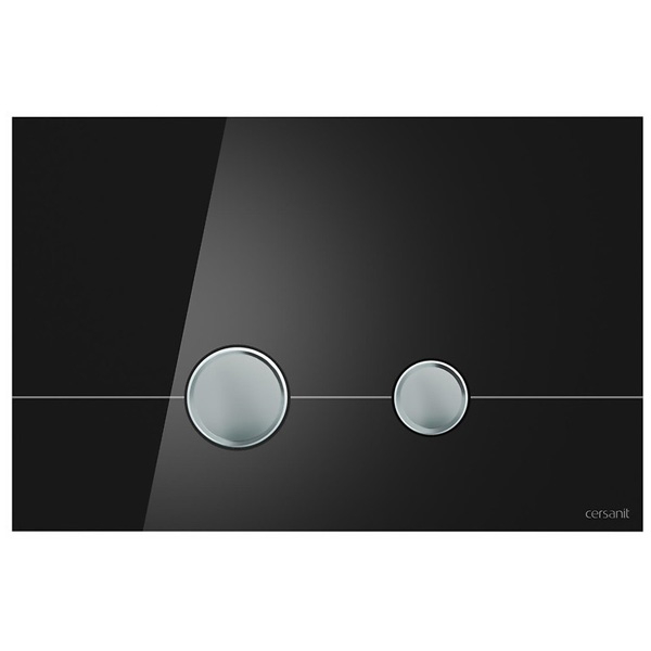 Кнопка смыва для инсталляции Cersanit STERO для LINK PRO/VECTOR/LINK/HI-TEC стекло черный