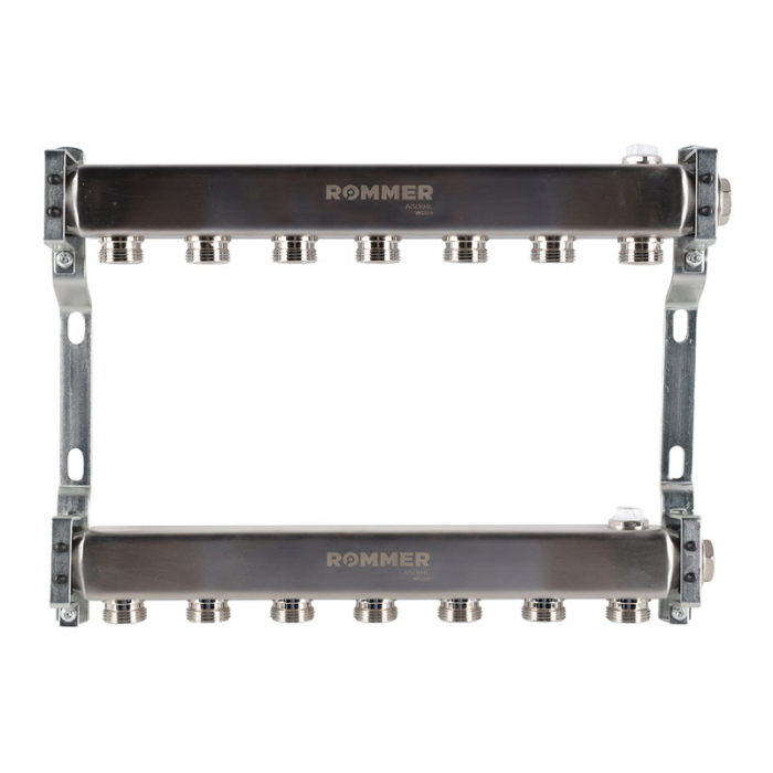 Коллекторная группа Rommer RMS-4401-000007 1"-3/4"EK×07 для радиаторной разводки