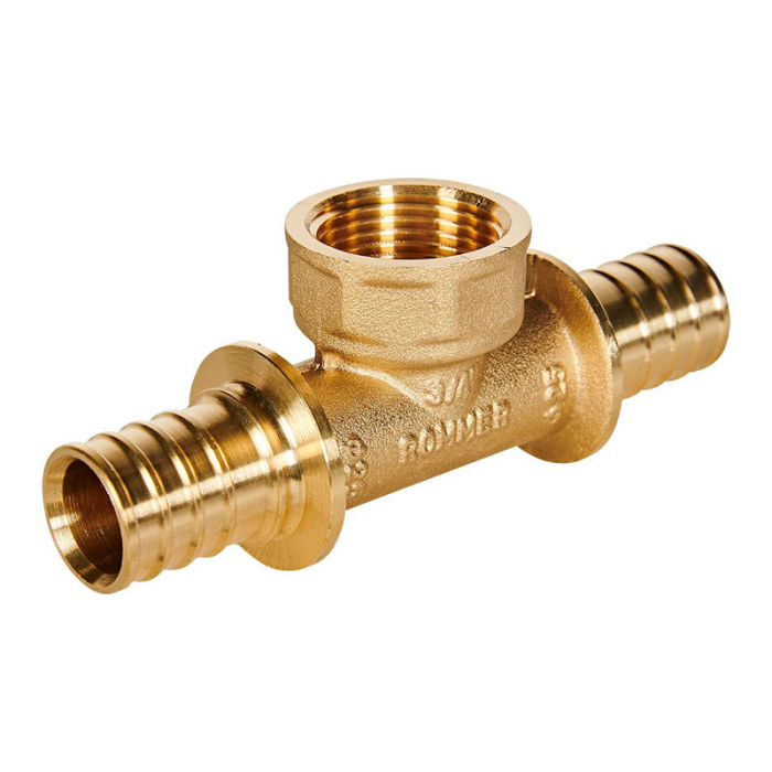 Тройник аксиальный с внутренней резьбой 25-3/4&quot; Rommer латунь